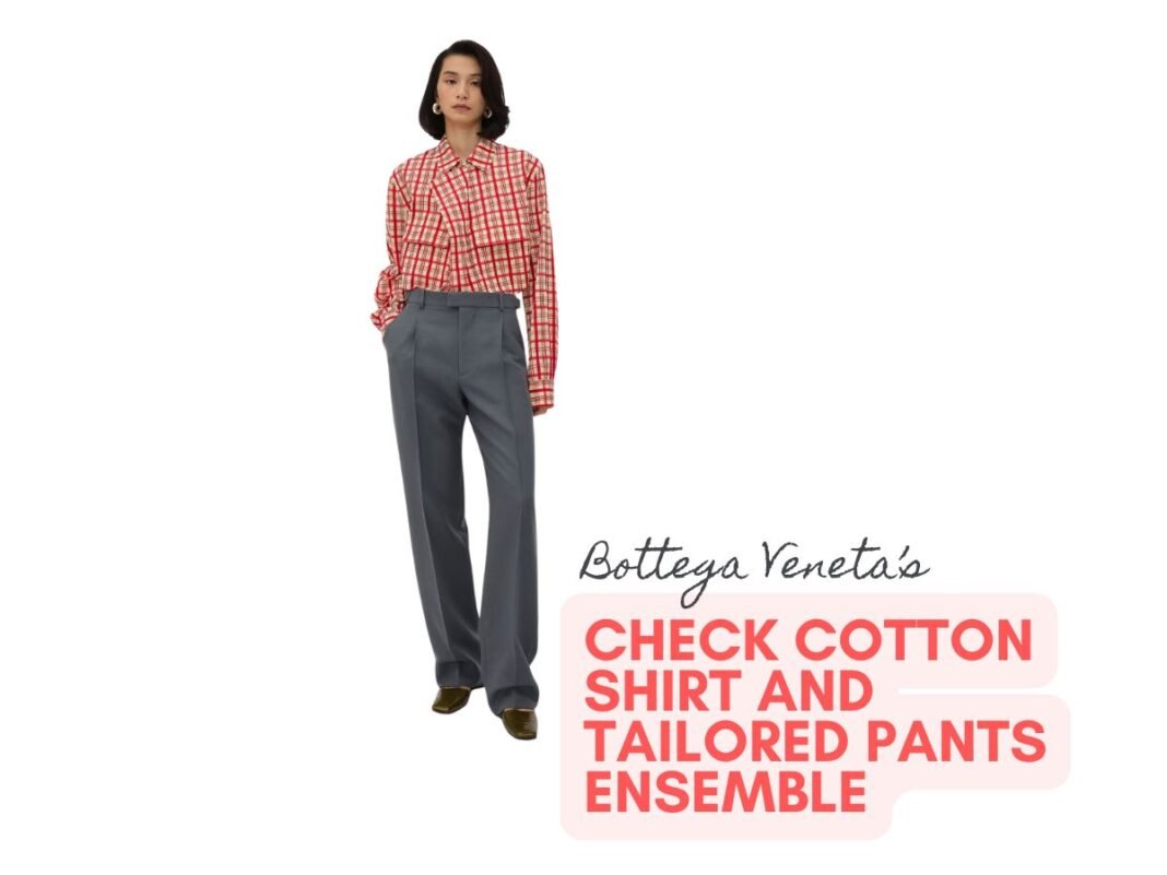 Bottega Veneta's Check Cotton Shirt and Tailored Pants Ensemble