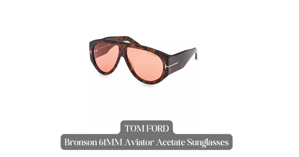 TOM FORD Bronson 61MM Aviator Acetate Sunglasses Side Picture