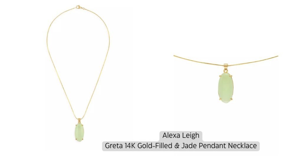 Greta 14K Gold-Filled & Jade Pendant Necklace