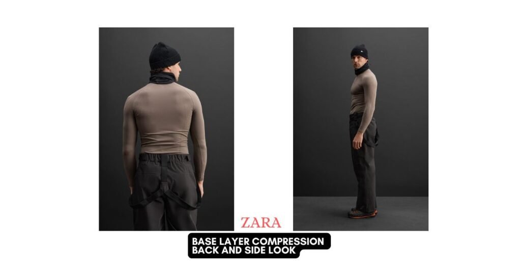 ZARA Base Layer Compression Top Back and Side look