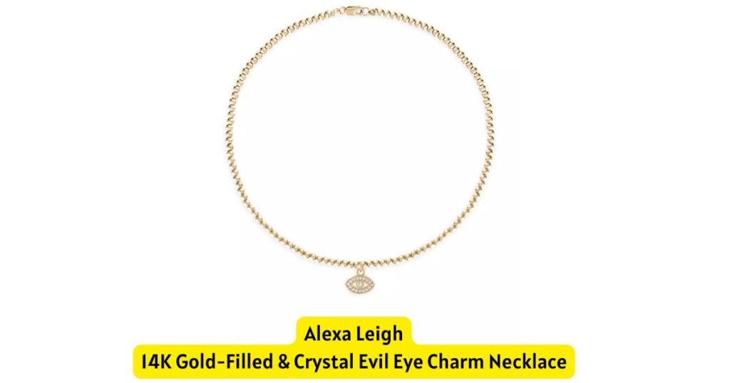 14K Gold-Filled & Crystal Evil Eye Charm Necklace