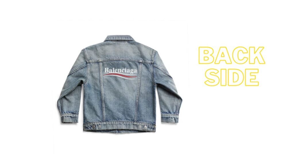 Back Side of Balenciaga’s Kids Political Campaign Oversized Jacket