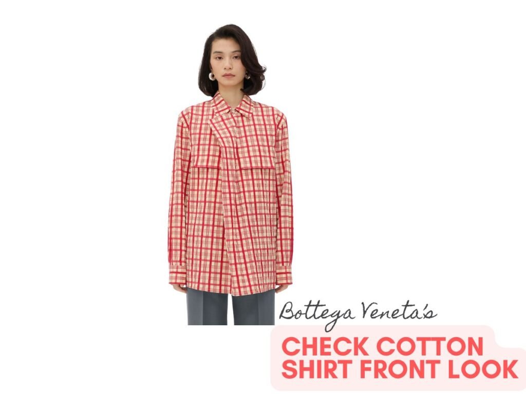 Bottega Veneta's Check Cotton Shirt Front Look