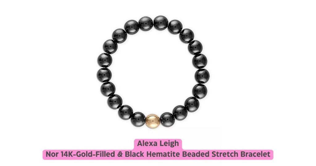 Nor 14K Gold-Filled & Black Hematite Beaded Stretch Bracelet