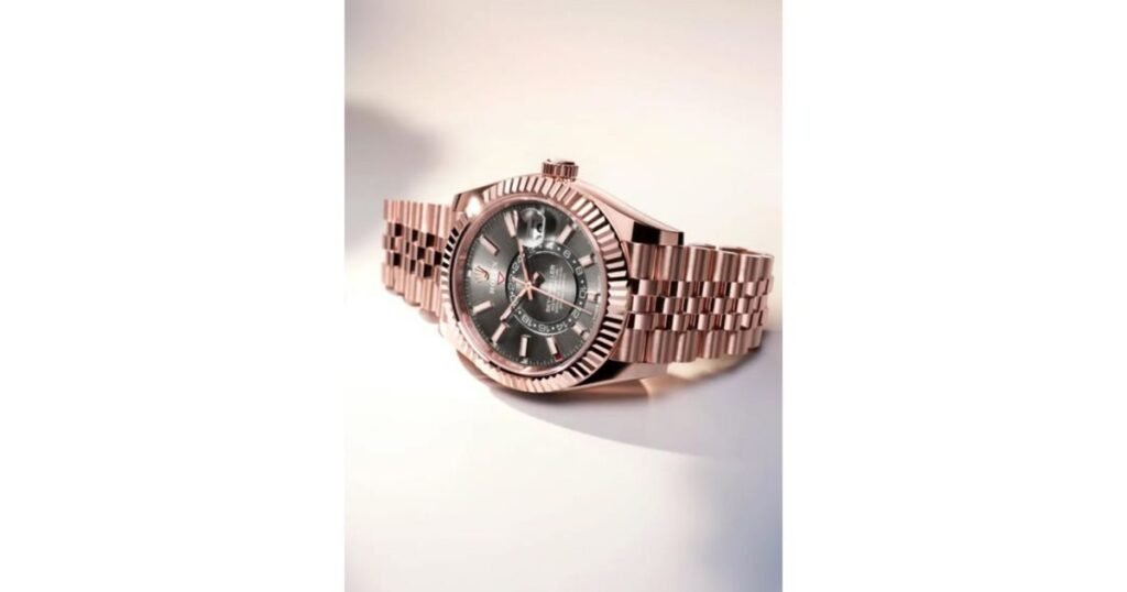 Rolex Chronometer Watch in Rose Gold Color