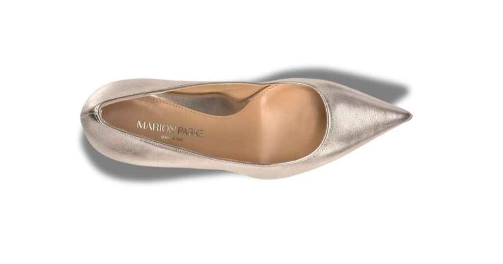 Marion Parke CP 70 Metallic Pumps Heel Main Image Top View