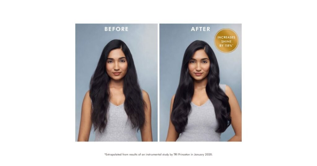 Moroccanoil Treatment 100ml Before and after shine increment