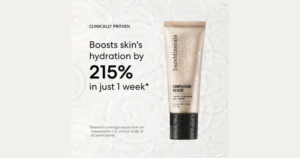 BareMinerals COMPLEXION RESCUE Tinted Moisturizer Boost Skin's hydration by 215%